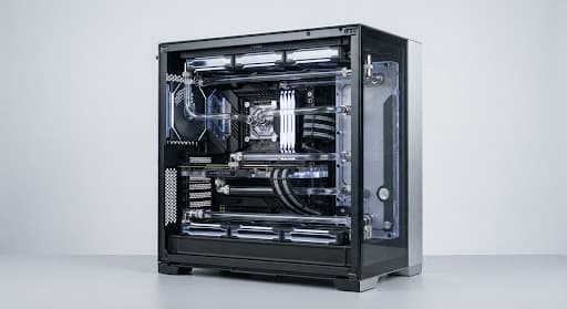 Torre Prism con panel de cristal y refracción cromática